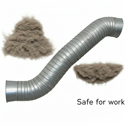 Dusty air duct vs clean air duct comparison